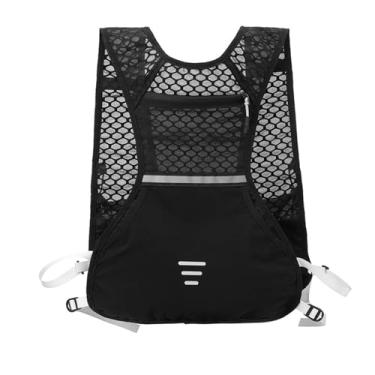 Imagem de menolana Colete de hidratação, bolsa esportiva refletiva para homens e mulheres, mochila de corrida respirável, mochila de hidratação para caminhadas, corrida, Black L 45x36x1cm