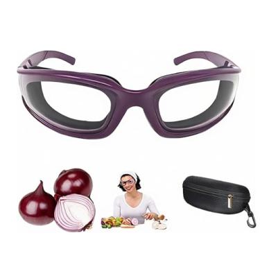 Imagem de shenghang Onion Goggles Óculos de segurança sem rasgos para cozinha, antirasgos, à prova de poeira, antiembaçamento à prova de vento (Roxo)