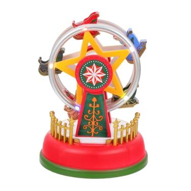 Imagem de Carrossel musical com tema de filme, decoração de caixa de música de Natal, enfeite de mesa elegante