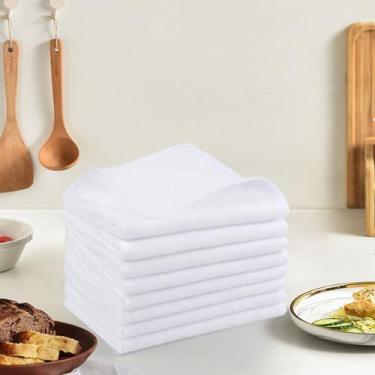 Imagem de Pano de prato de microfibra pano de lavagem para cozinha Melhores panos de cozinha pano de limpeza Poly Scour Side 30.5 cm x 30.5 cm 8pack branco escuro