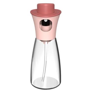 Imagem de Dispensador de óleo em spray, conjunto de cozinha, vinagre, azeite de oliva, frasco de spray de vidro, tempero, garrafa de condimento, churrasco (rosa)