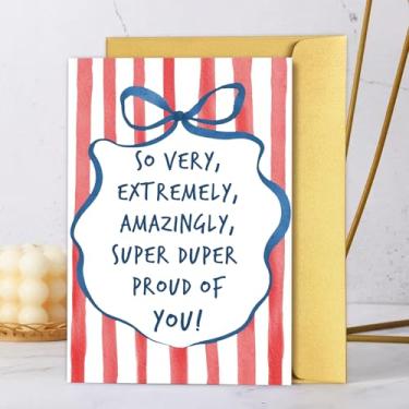 Imagem de Presente de cartão So Proud of You, perfeito para graduação, parabéns, você fez isso, bem feito, promoção, novo emprego, aprovação no exame, aprovação no teste de direção