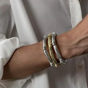 Imagem de Bracets de contas Stackab Men Gold Bracet Fashion Bohemian Sty Simp Elegante Acessório Texas Roadhouse