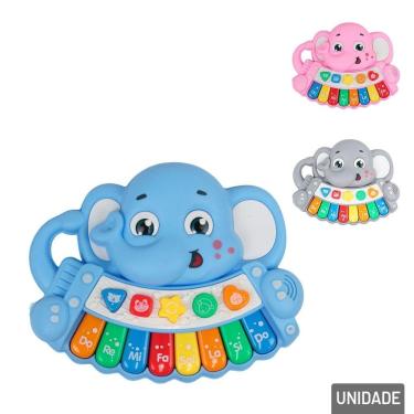 Imagem de Teclado Musical Infantil Elefante Color - Tudo em Caixa