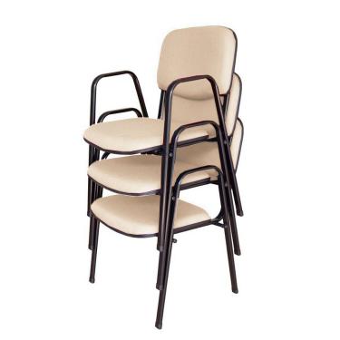 Imagem de 03 Cadeiras para Auditórios Linha Hotel Auditório Bege