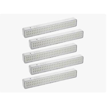 Imagem de Kit 5 Luminárias De Emergência 60 LEDs Bivolt