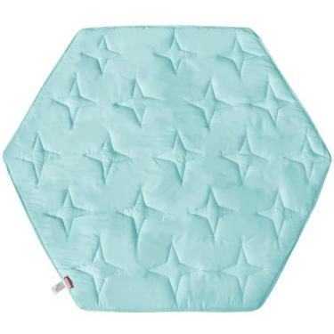 Imagem de Tapete de colchão Playpen Moonsea Hexagon Blue para Regalo Play Yard
