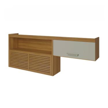 Imagem de Armário Aéreo 2 Portas 200cm Princesa Nesher - Freijo/Off White