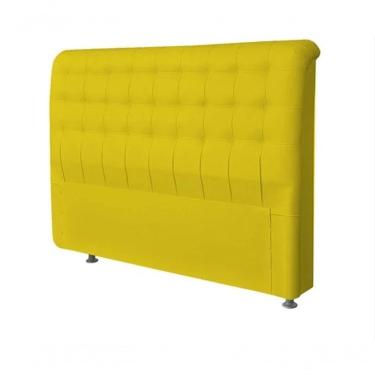 Imagem de Cabeceira Dama 1,60 Cm Cama Box Queen Suede Amarelo