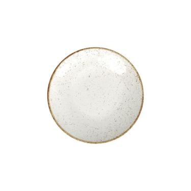 Imagem de Prato Sobremesa Tramontina Rústico Marrom Em Porcelana Decorada 21 Cm Tramontina