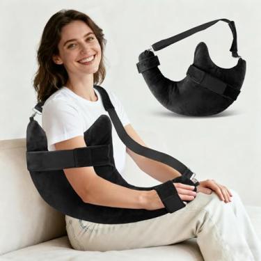 Imagem de Travesseiro de cirurgia de ombro, travesseiro de punho rotador com alça de braço, travesseiro de ombro para dor no ombro, almofadas de braço para adultos após cirurgia, travesseiro de recuperação de