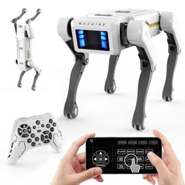 Imagem de Petma Brinquedo robô para cães: animal de estimação programável com controle de aplicativo, controle remoto de 25 m, operação dupla de aplicativo/manípulo, dança, narrativa, música e mais de 25 ações