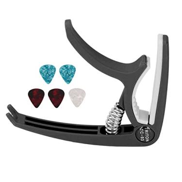 Imagem de RiToEasysports Conjunto de Capo de Guitarra Elétrica, Estojo de Armazenamento de Seta, Tom ABS para Guitarra, Banjo Bandolim, Ukulele Players (Preto)