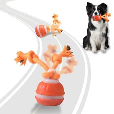 Imagem de Brinquedos interativos para cães, bola giratória com ativação de movimento para cães pequenos, médios e grandes, brinquedo de movimento automático, estimulação interativa de bola de cachorro