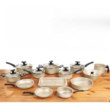 Imagem de Conjunto de Panelas Antiaderentes Com Tampa de Vidro, Composto Por 13 PeçAs, FáCil de Limpar – o Seu Companheiro Ideal Para Cozinhar!(13 Bianco)