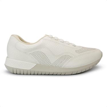 Imagem de Tênis Usaflex Feminino em Couro Cadarço Elástico Casual AH1721-Feminino