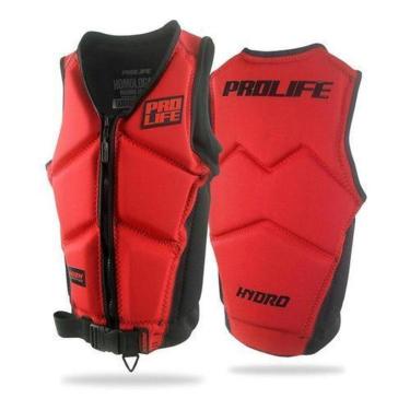 Imagem de Colete Salva Vidas Neoprene Homologado Jetski Hydro Prolife - Vermelho - P (25KG ATÉ 35KG)-Unissex