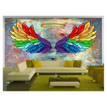 Imagem de Papel De Parede 3D Arte Asas Selfie Insta Cores 3,5M Tra353 - Você Dec