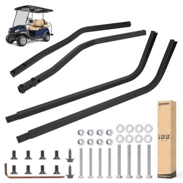 Imagem de 10L0L Suportes de suporte de teto dianteiro de carrinho de golfe para carro de clube Tempo com kit de reparo de buchas de parafuso de aço, reparo de reforço de suporte resistente