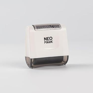 Imagem de Conjunto de carimbo de rolo de proteção contra roubo de identidade amplo - (3 refil de tinta incluída) Ótima alternativa para um triturador (branco)