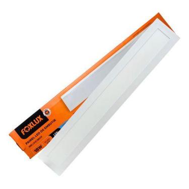 Imagem de Painel LED Foxlux 18W Embutir 60x10cm 6500K Branco Com Iluminação Fria