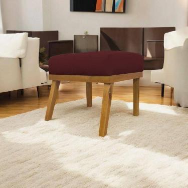 Imagem de Puff Decorativo Retangular Firenze - Bordô Corino