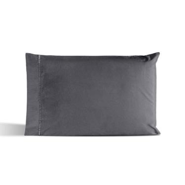 Imagem de Fronha Avulsa Percal 180 Fios Ponto Palito Dream 60% Algodão 40% Poliéster - Grafite