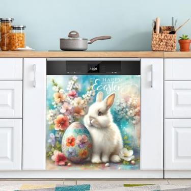 Imagem de ATTX Capa magnética de ovos de páscoa, 58,4 cm C x 66 cm A, decoração da capa da máquina de lavar louça, decalques de armário doméstico eletrodomésticos adesivos #187
