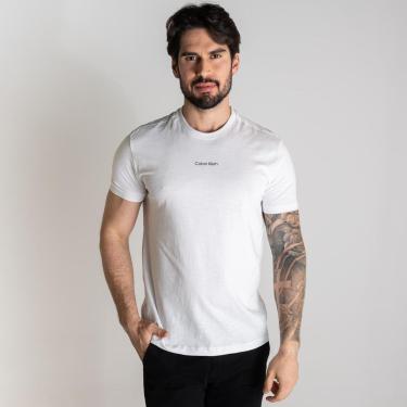 Imagem de Camiseta Calvin Klein Flamê Branco-Masculino