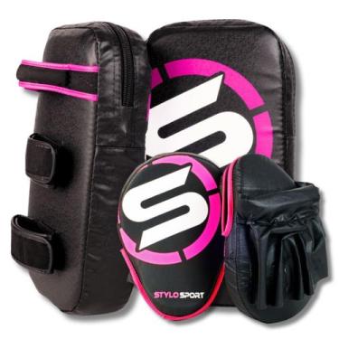 Imagem de Aparador De Chute Stylo + Manopla de Foco Rosa - STYLO SPORT