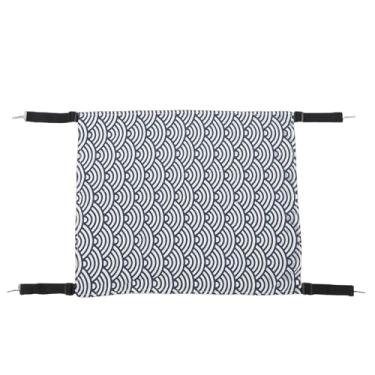 Imagem de OPPWONG Rede para Gaiola de Gato, Linho Falso, Reversível, Ajustável, Macia, Suspensa, Cama de Gato para Gatinhos, Cães Pequenos, Coelhos para Gaiola, (M (48x37cm/18,9x14,6 pol.))