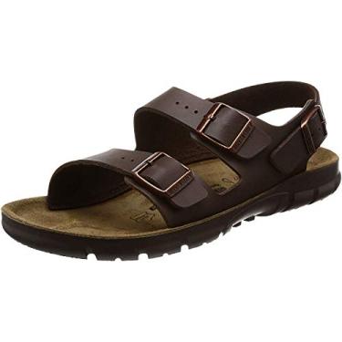 Imagem de BIRKENSTOCK Sapato masculino com tira no tornozelo profissional para cama macia (Birko Flor) Kano preto tamanho 12 Reino Unido, 39 UE, Marrom, 46 EU