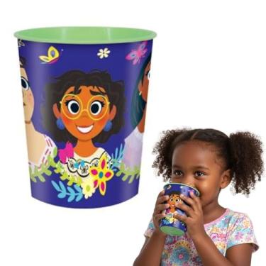 Imagem de Disney Encanto Mirabel, Luisa & Isabela Copo de plástico reutilizável – 1 Pc. 473 ml Copo de lembrancinha de festa (11,4 cm) – Copos coloridos para aniversários, festas e celebrações temáticas Encanto