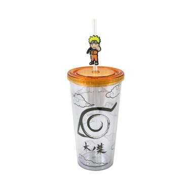 Imagem de Naruto Shippuden Copo de Carnaval de vila de folhas de 473 ml com pingente de PVC