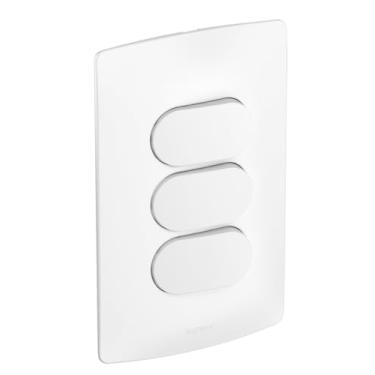 Imagem de CONJUNTO DE TRÊS INTERRUPTORES SIMPLES 4X2 10A NYLON BRANCO - NEREYA - PIAL - 663102