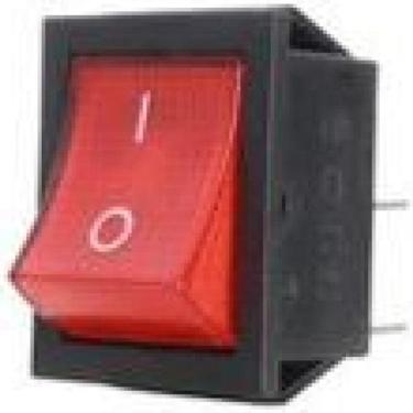 Imagem de 10 Botão Liga/Desliga Kcd4-104 Vermelha Universal 4T Luminos