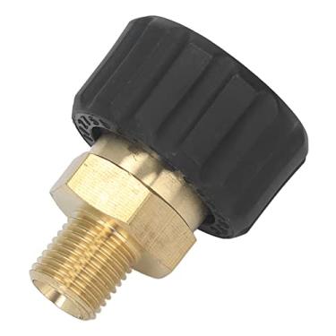 Imagem de KIMISS Adaptador de Lavadora de Pressão G1/4 pol. para M22 X 1,5 Mm Conector de Mangueira de Latão - Anticorrosão e Alta Pressão de até 5.000 PSI, Compatível Com a Maioria das Mangueiras de Lavadora