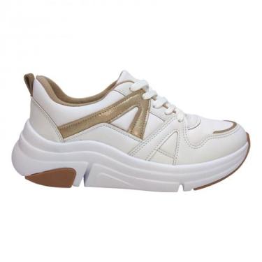 Imagem de Tênis Casual Feminino Ultraconforto Flatform Modare 7401102, Branco, 3