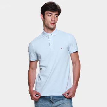 Imagem de Camisa Polo Slim Tommy Hilfiger Casual Masculina, Azul royal, G