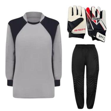 Imagem de Kit De Goleiro TRB + Luva De Goleiro Infantil São Paulo DRB Goalkeeper-Unissex