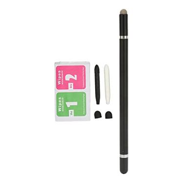 Imagem de Caneta Stylus universal para tela sensível ao toque, caneta Stylus capacitiva de alta sensibilidade e precisão, posicionamento preciso com 2 pontas de fibra para tablets e celulares (preto)