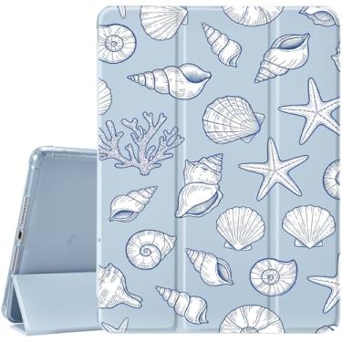 Imagem de JOYLAND Capa Starfish Shell para iPad 10ª geração de 10,9 polegadas/iPad (A16) 11ª geração 28 cm 2025 com suporte de lápis - capa protetora com suporte de três dobras com parte traseira de TPU macio