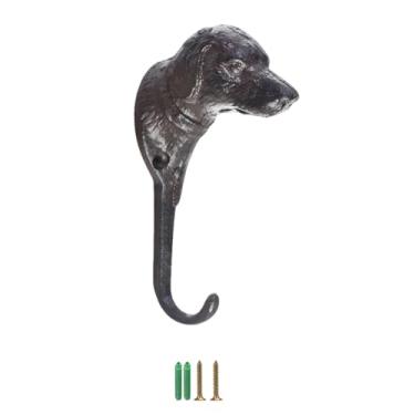 Imagem de LD-YUNJIA 1 pacote com gancho de ferro fundido, gancho de chave de cabeça de cachorro decorativo vintage para entrada, mudroom, animal de fazenda