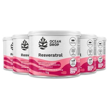 Imagem de Kit 5 Resveratrol Ocean Drop 30 Cápsulas