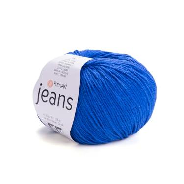 Imagem de Yarn Art Fio de jeans Yarnart, fio de algodão Amigurumi, fio de algodão crochê, fio de tricô, fio de algodão amigurumi, fio turco, 55% algodão – 45% PAC (poliacrílico) cor (47)
