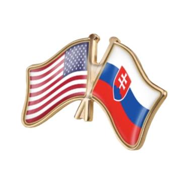 Imagem de QTAOEIONG Bandeiras dos Estados Unidos, EUA, América, EUA e muitos outros países, broche de liga de amizade com cruz, 1.3x0.9inch/32x23mm, Metal, Sem Pedra Preciosa