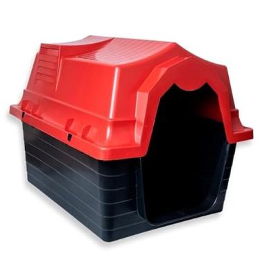 Imagem de Casinha para Cachorro Grande N6 Desmontável com Proteção UV, Casa Pet Resistente para Área Externa e Interna(Vermelha)