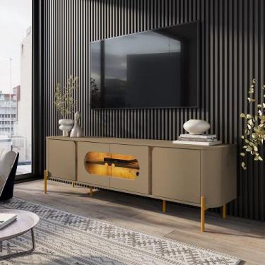 Imagem de Rack Sala Juquehy para Tv até 75 Polegadas com Led Bordas Arredondadas