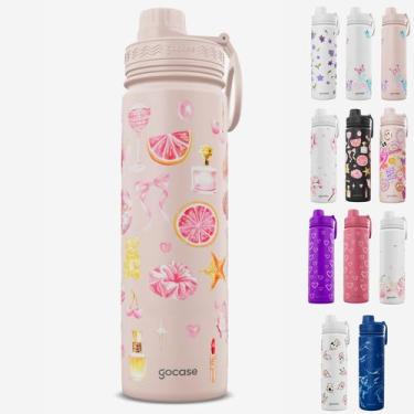 Imagem de Garrafa Térmica Gocase Original Premium Estampas 650ml, Rosa Girly Gir