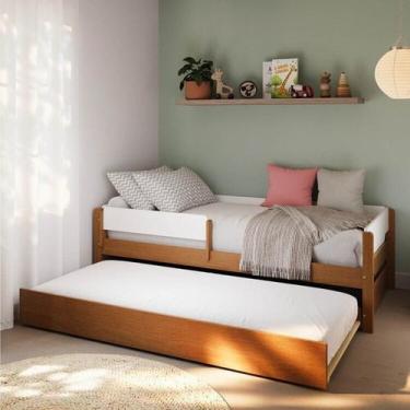 Imagem de Bicama Infantil com Grade de Proteção Aria Casatema Madeiraoriginals